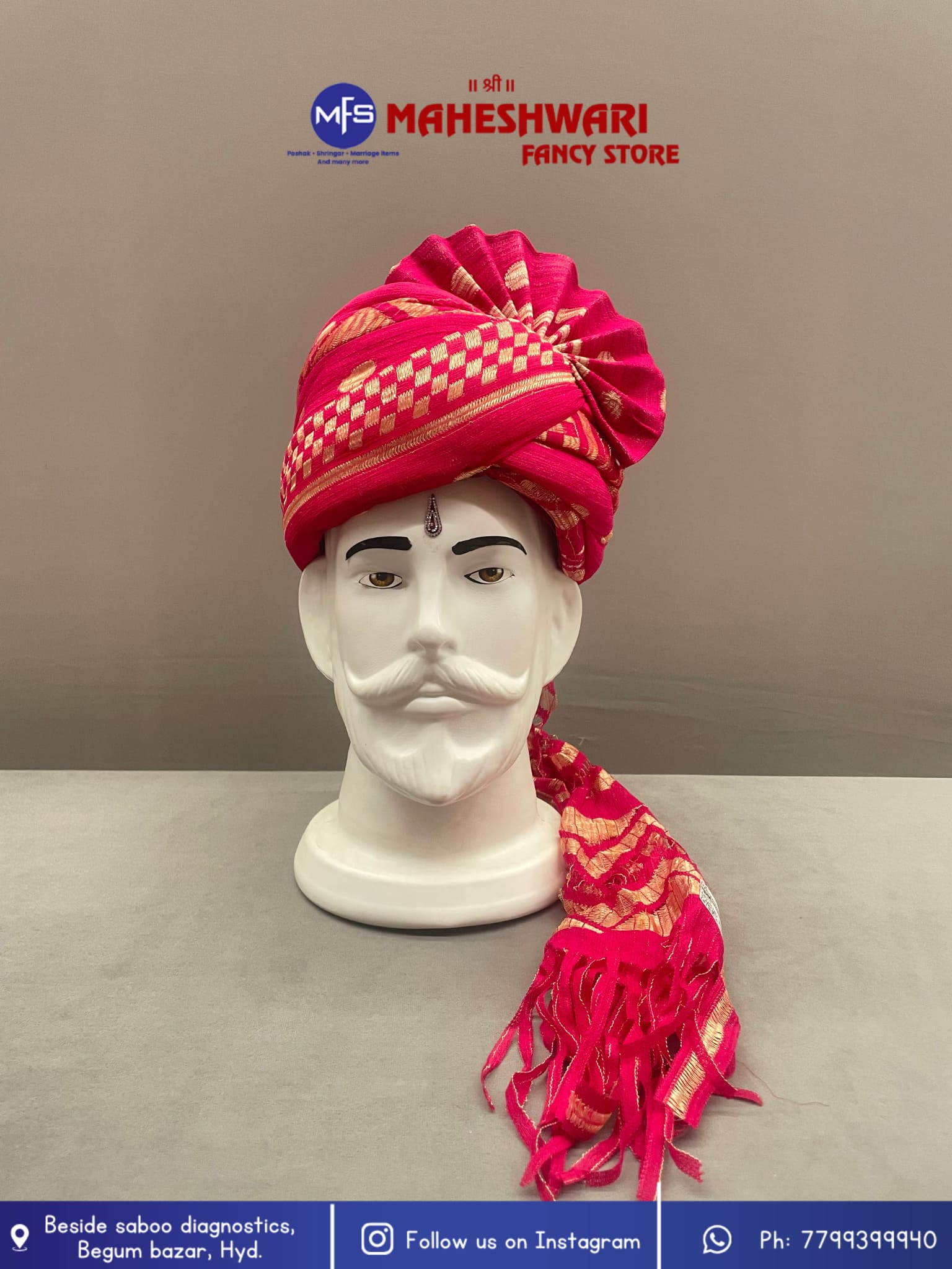 MFS Wedding Essentials - Pink Swagat Pagdi